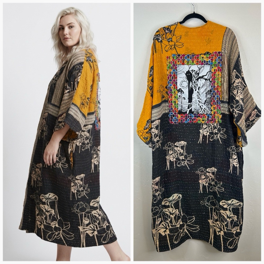 Tree Spirit Witchy Robe Long Cardigan One Size Open Front Ritual Magic Nature